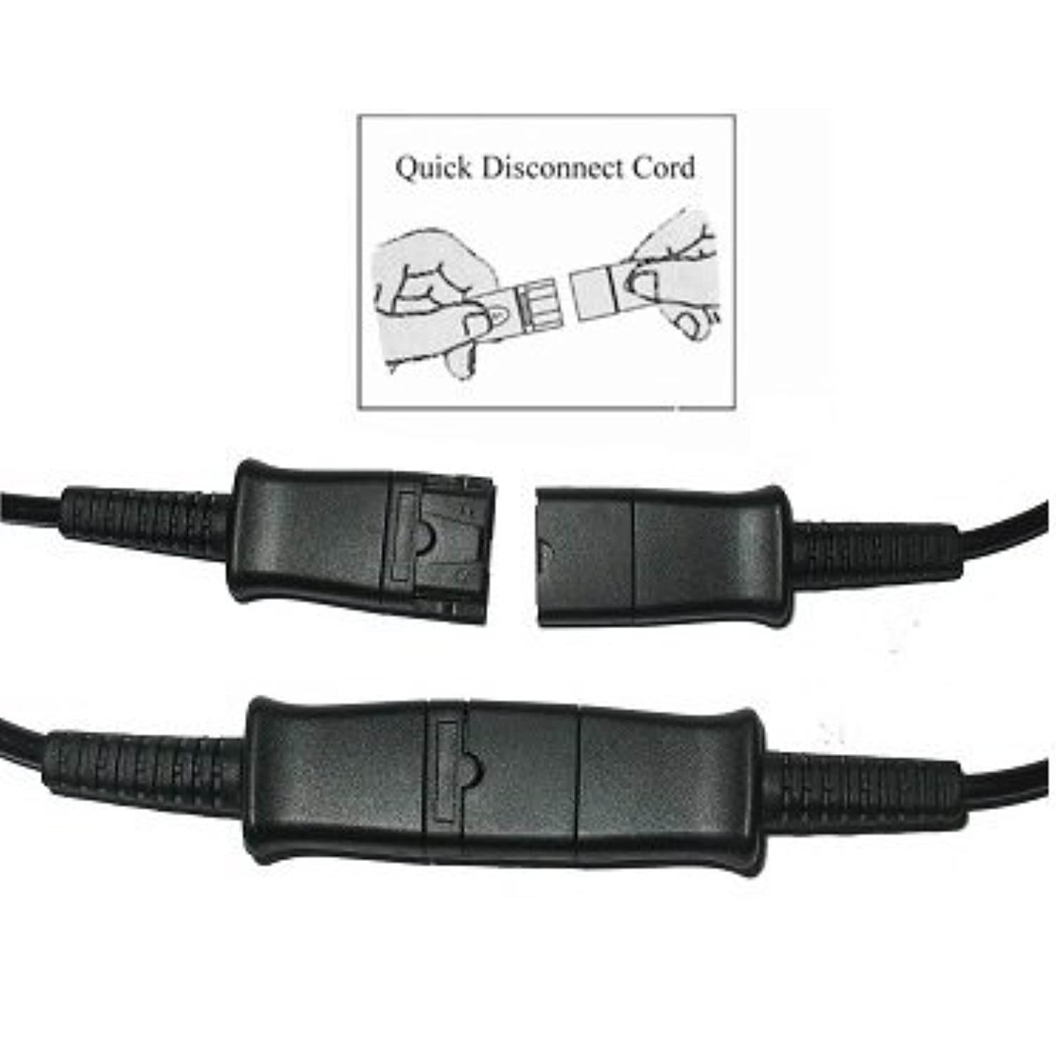 U10P Adapter Cable Compatible with Any Plantronics or TruVoice (QD) Headset and Works with Mitel, Nortel, Avaya Digital, Polycom VVX, Shoretel, Aastra, Digium + More