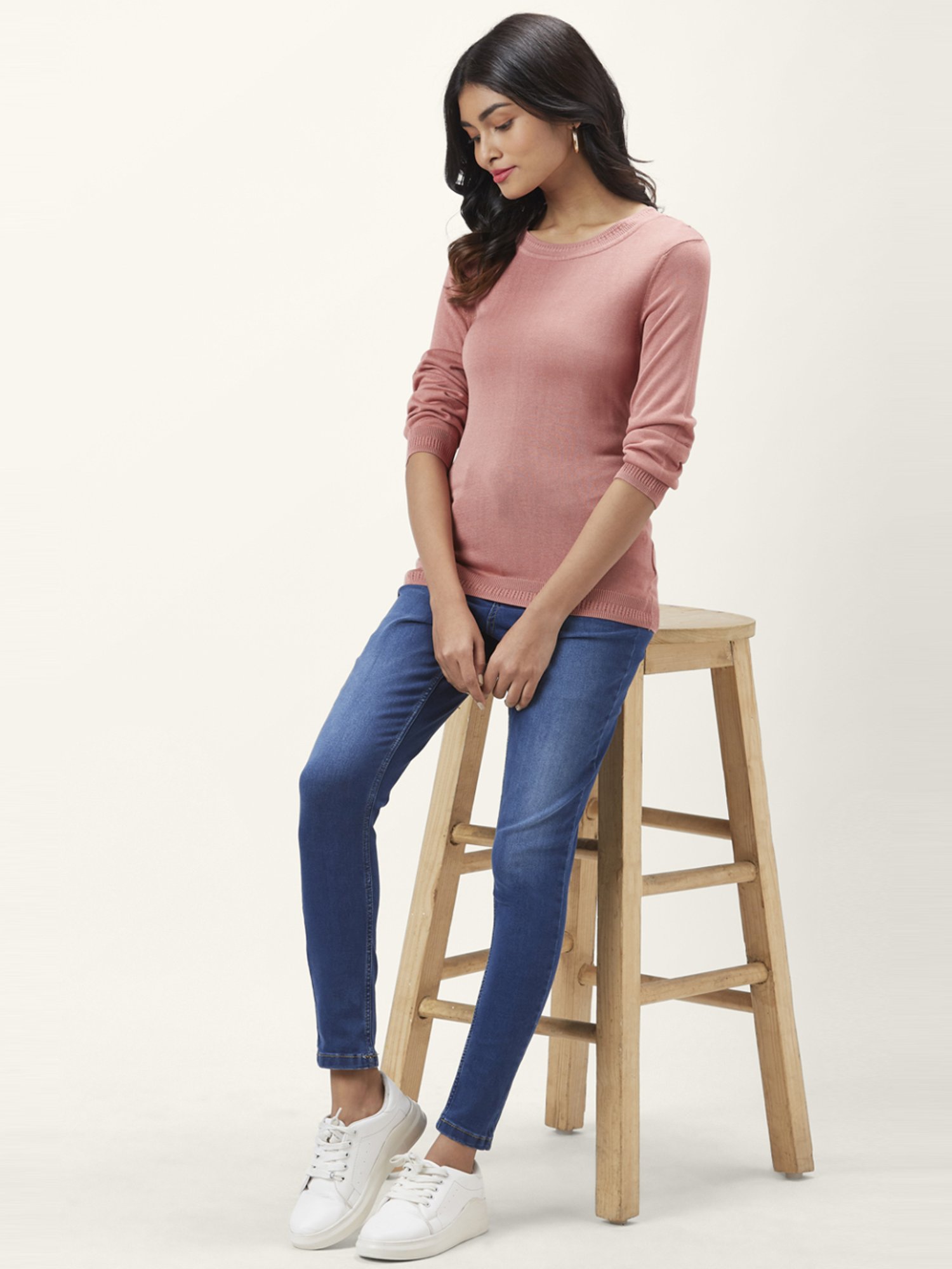 Honey by Pantaloons Pink Regular Fit Sweater