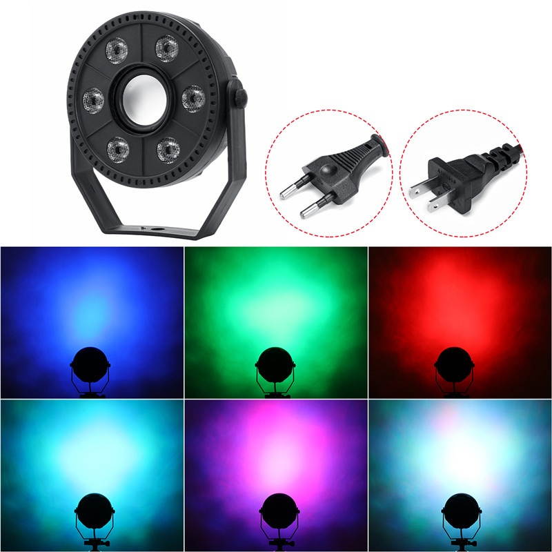 RGB LED Stage Light Lamp For Party With bluetooth Speaker Auto Voice Control US Plug