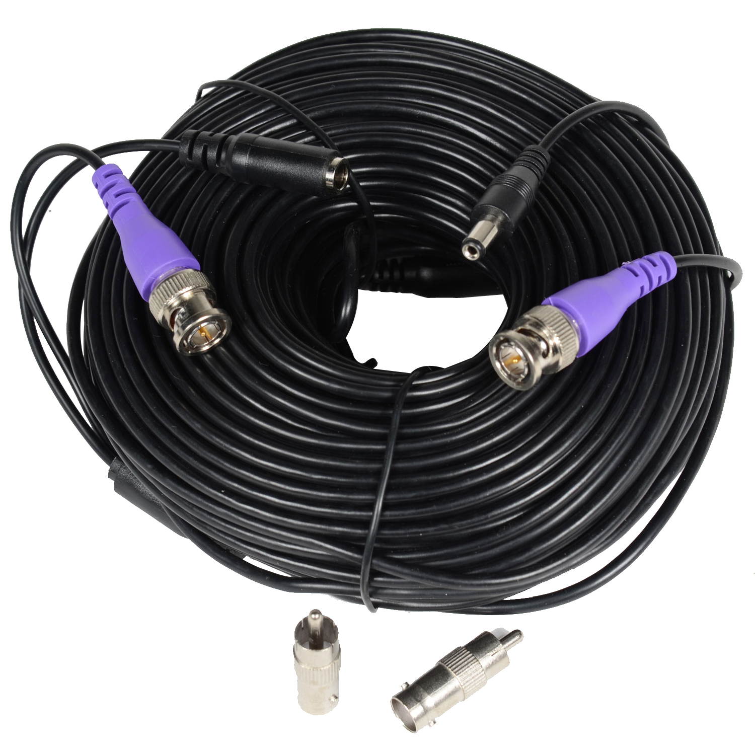 VideoSecu 8x150ft Video Power Cable for AHD HD-CVI HD-TVI HD Analog Security Camera Surveillance with Free BNC RCA Connectors B5O