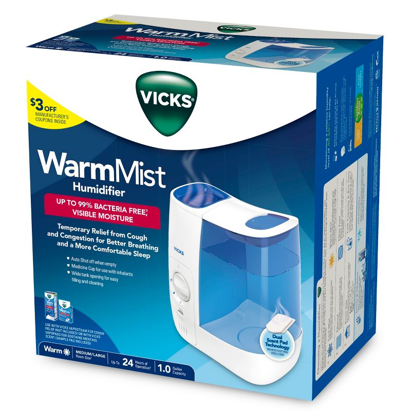 Vicks Warm Moisture Humidifier - White/Blue