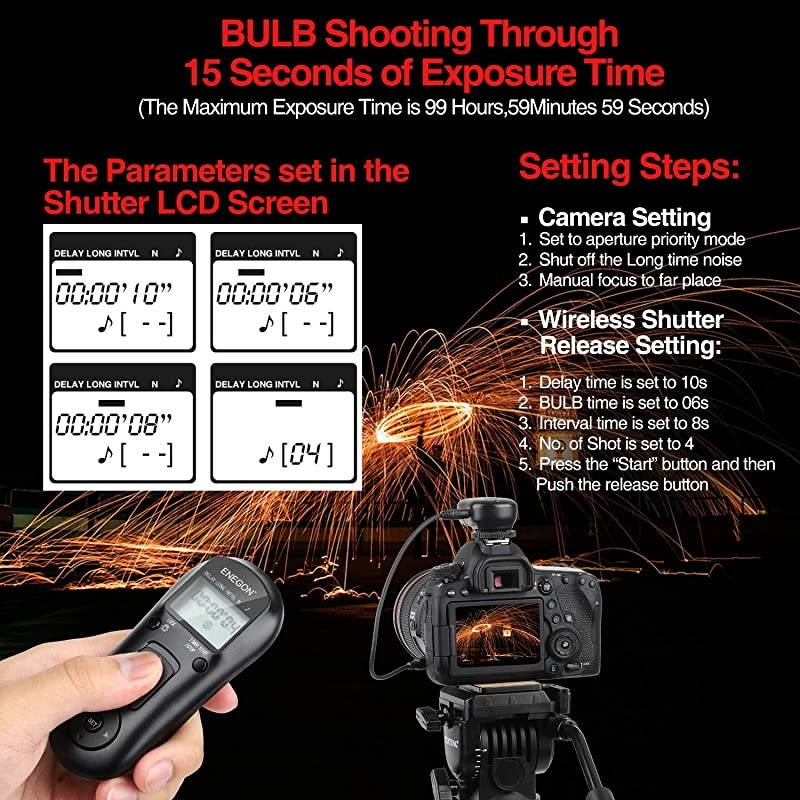 Wireless Remote Shutter Release Control Timer with Cord for a7 III a7 II a7 a7R III a9 a6000 a6300 a5000 a5100 RX100 III RX10M2 Replace for Sony RMSPR1