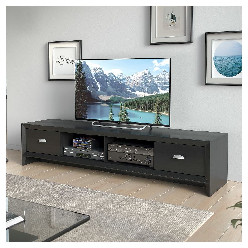 Lakewood Extra Wide TV Bench Black 80" - CorLiving