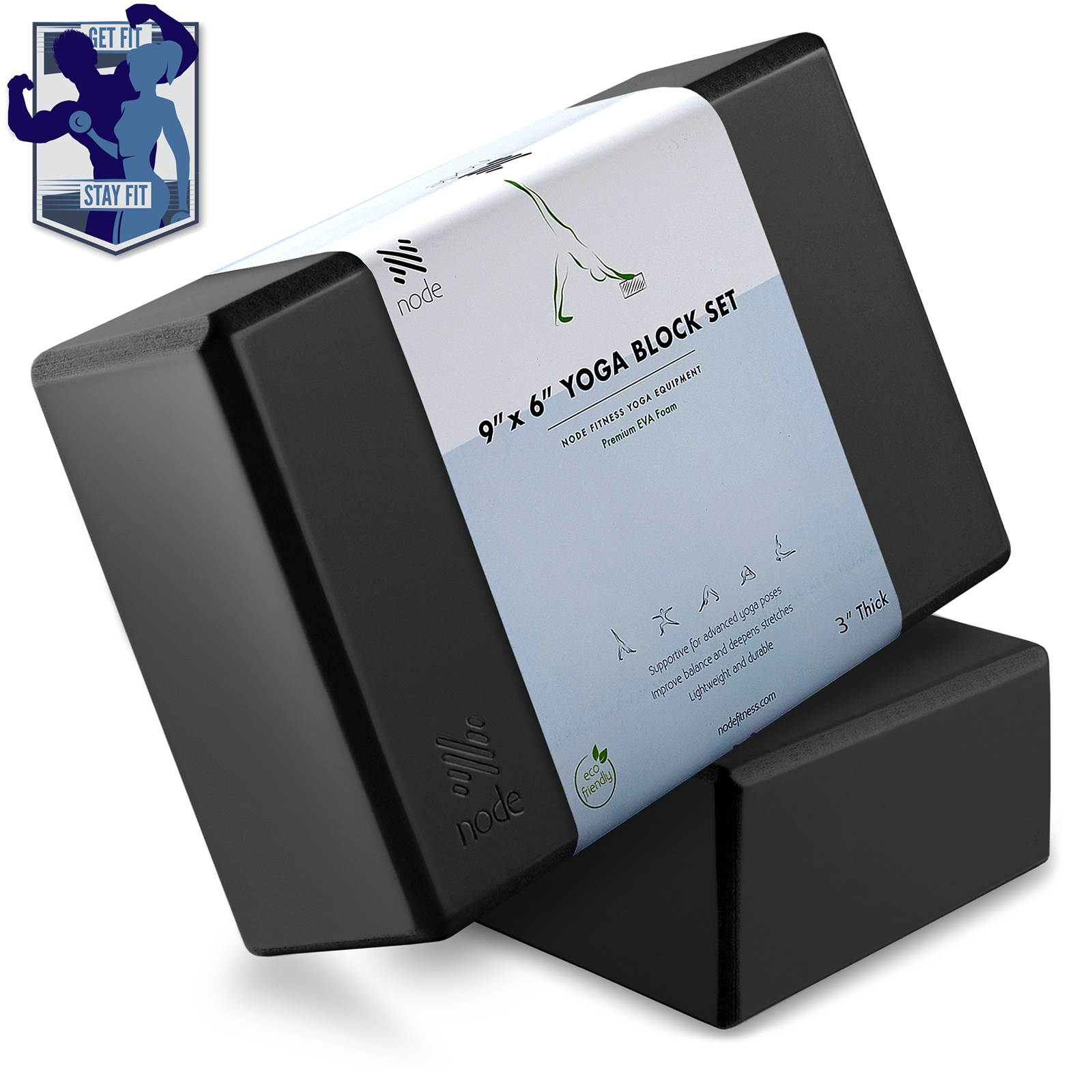 EVA Foam Yoga Blocks 3" Brick Balance Accessories Stretch Exercise Prop