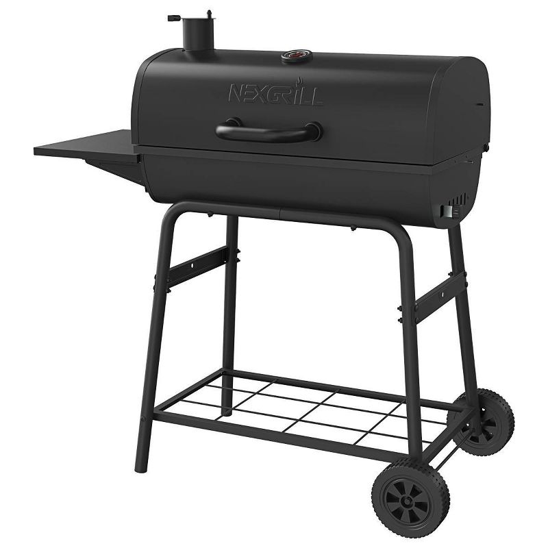 Nexgrill 29" Barrel 810-0029C Charcoal Grill with Side Shelf