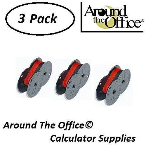Victor Model 1560-6 Compatible CAlculator RS-6BR Twin Spool Black & Red Ribbon by Around The Office