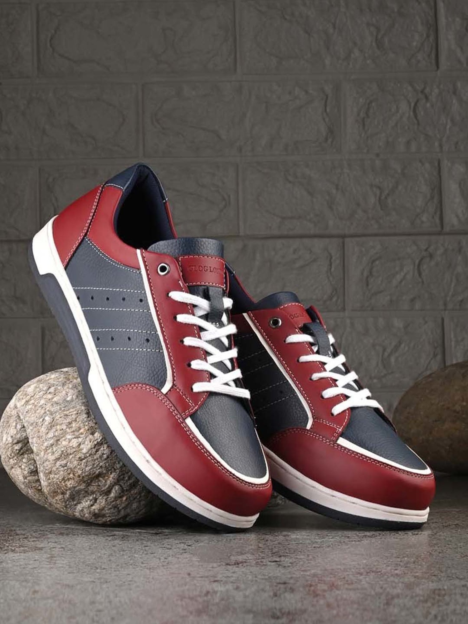 Clog London Men's Red Casual Sneakers