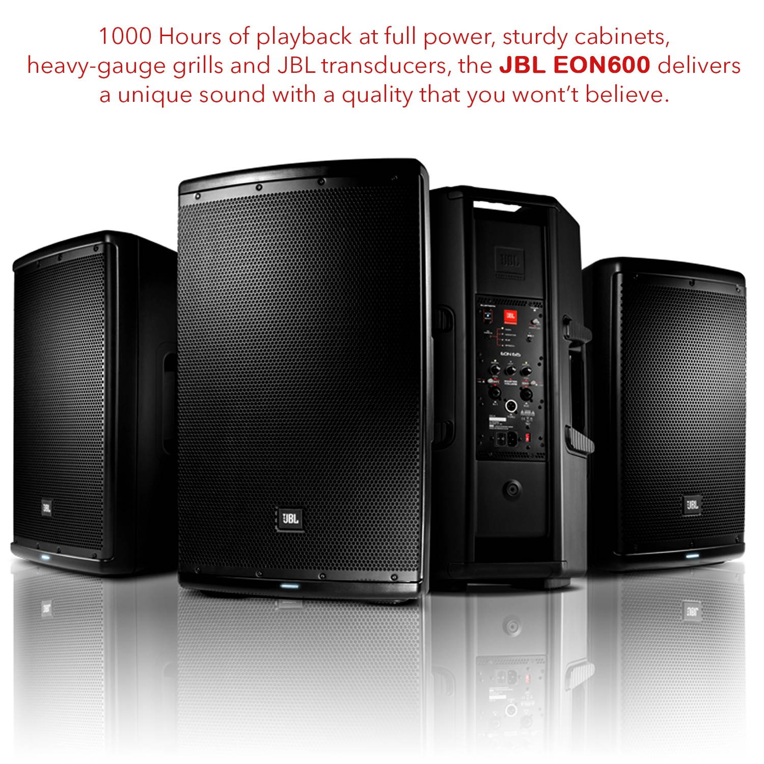 JBL Professional EON610 Portable 10" 2-Way Multipurpose Speaker All-Inclusive Bundle 1