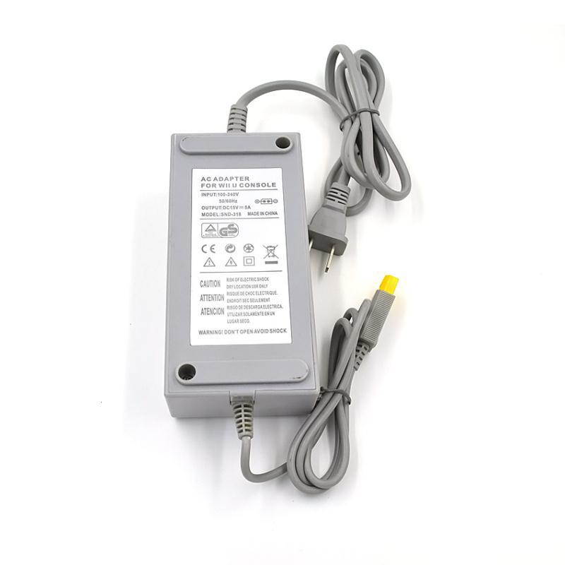 US Plug 100-240V 15V 5A Home Wall Power Supply AC Charger Adapter Cable For Wii U WiiU Game Console Host