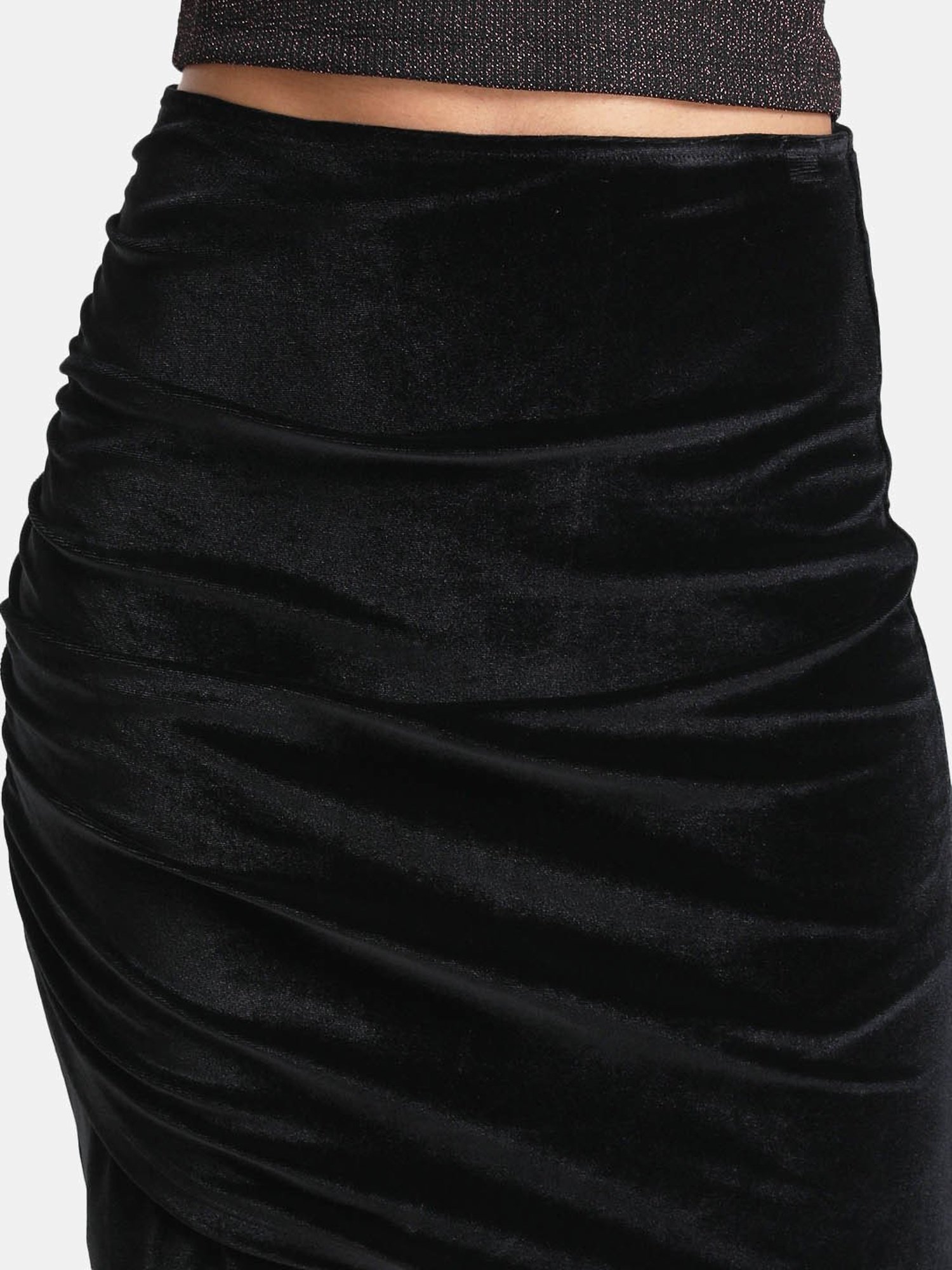 Kazo Black Wrap Mini Skirt