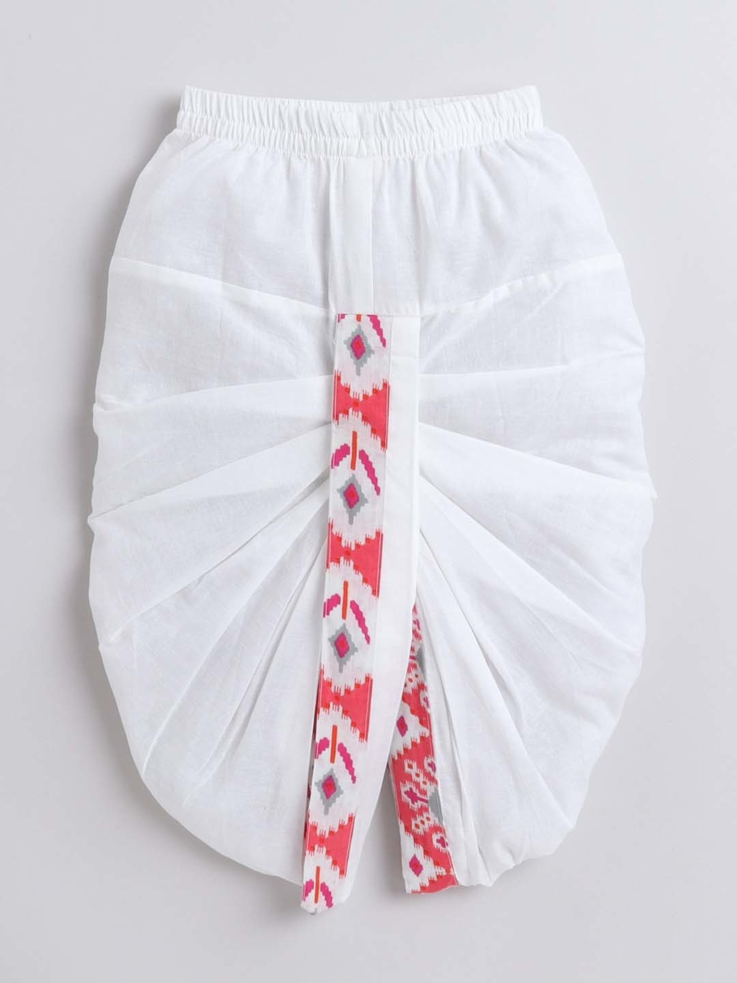 The Magic Wand Kids Red & White Cotton Printed Full Sleeves Kurta Set