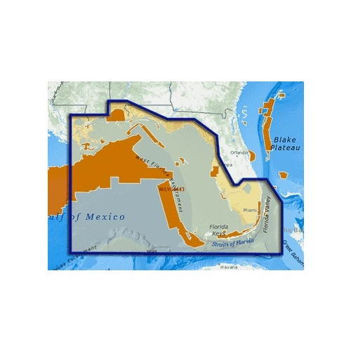 C-MAP REVEAL ULTRA HIGH RESOLUTION BATHYMETRIC CHART ST LUCIE INLET TO NEW ORLEANS