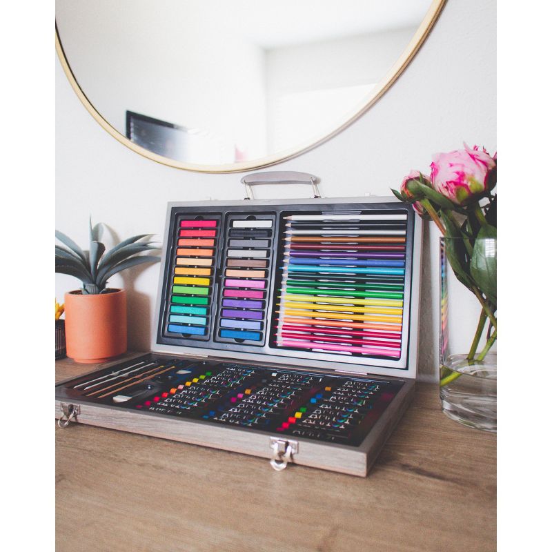 111pc Drawing, Sketching & Doodling Art Set in Wood Case - Art 101