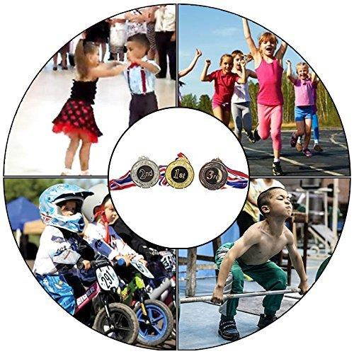 Juvale Gold Silver Bronze Award Medals - Olympic Style Awards Contests, Games, Shows, Competitions - 6 Pc Set