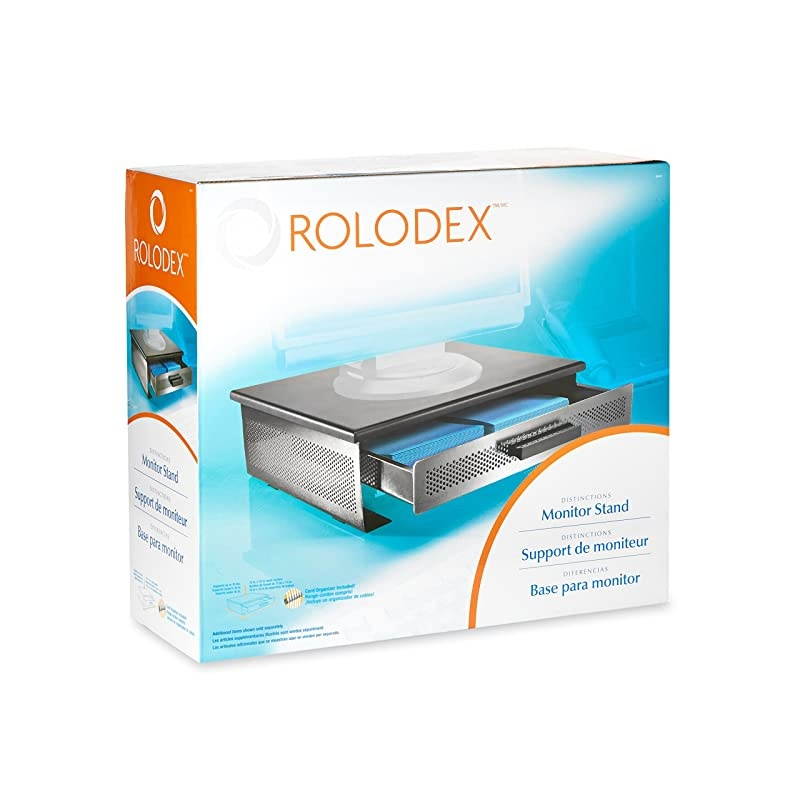 Punched Metal and Wood Monitor Desk Stand Black and Gunmetal 82447