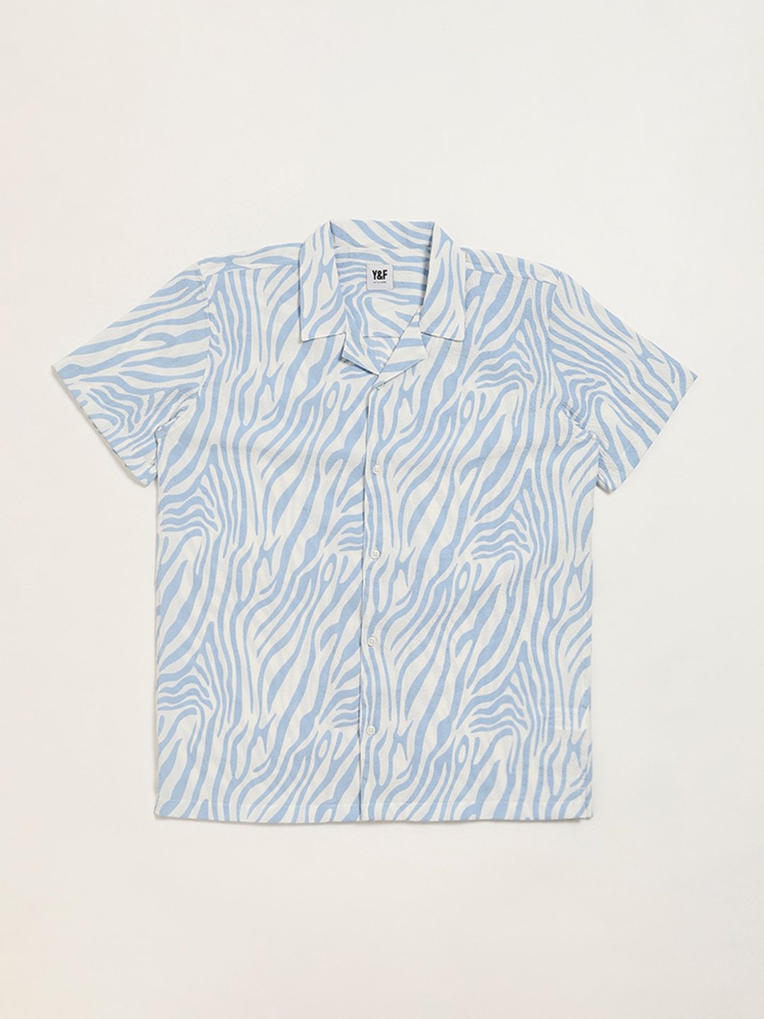 Y&F Kids by Westside Blue Zebra Print Shirt