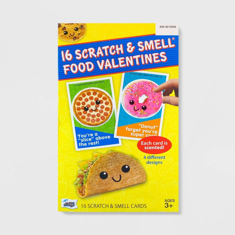 16ct Valentines Foodie Character Scratch And Smell Kit