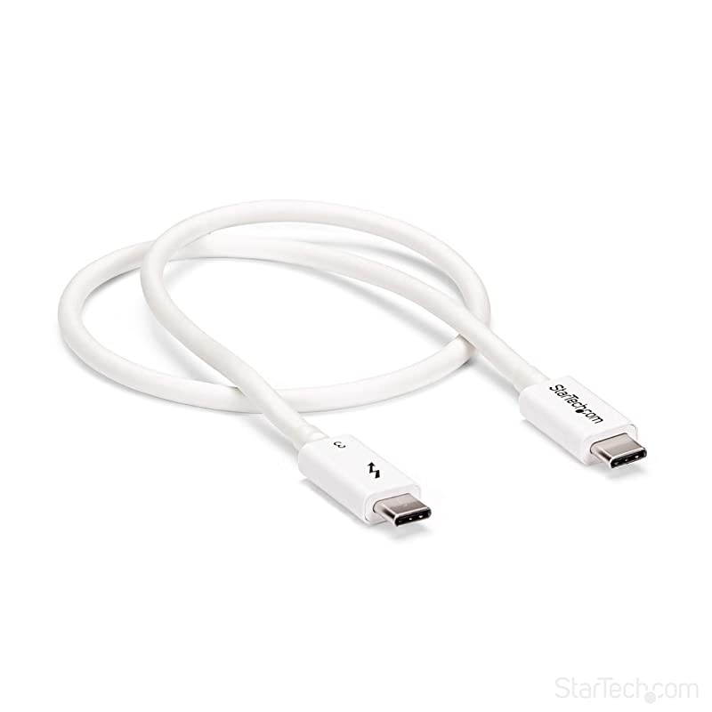 com 40Gbps Thunderbolt 3 Cable 16ft05m White 5k 60Hz4k 60Hz Certified TB3 USBC Charger Cord w 100W Power Delivery TBLT34MM50CW