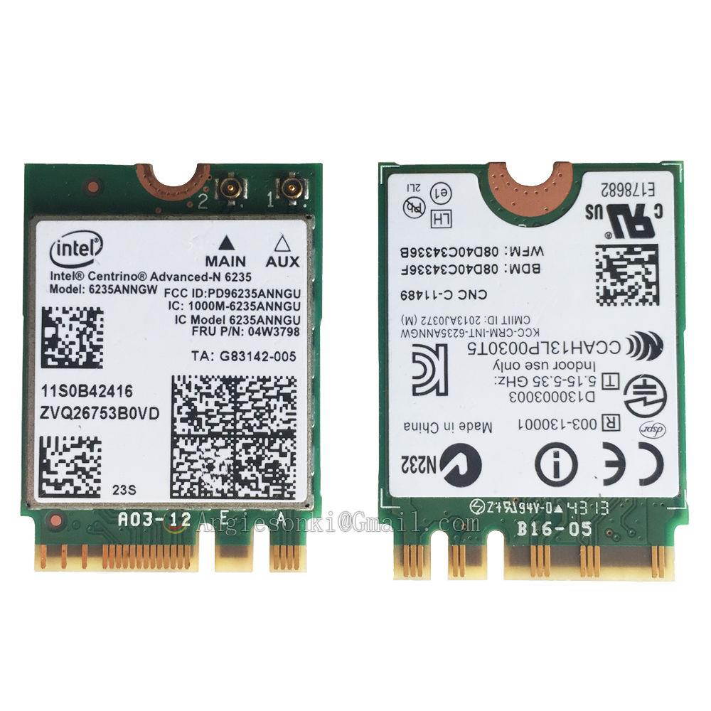 Genuine New Dual Band 300mbps 6235ANNGW 6235 Wireless+BT 4.0 NGFF WIFI CARD 04W3798 for Lenovo T431S T431SP X230S L440
