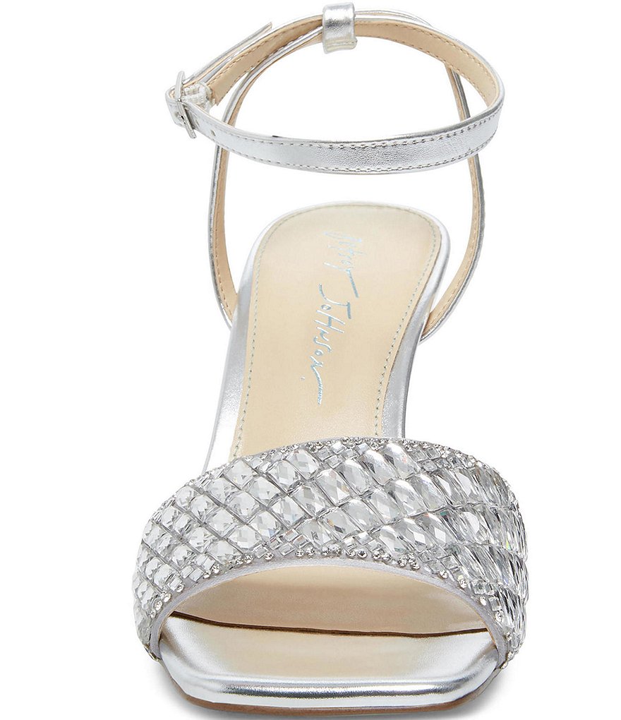 Blue by Betsey Johnson Britt Rhinestone Square Toe Dress Sandals