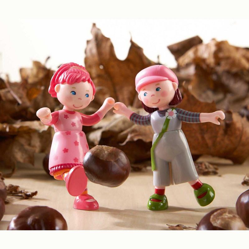 HABA Little Friends Elise - 4" Dollhouse Toy Figure with Pink Hat