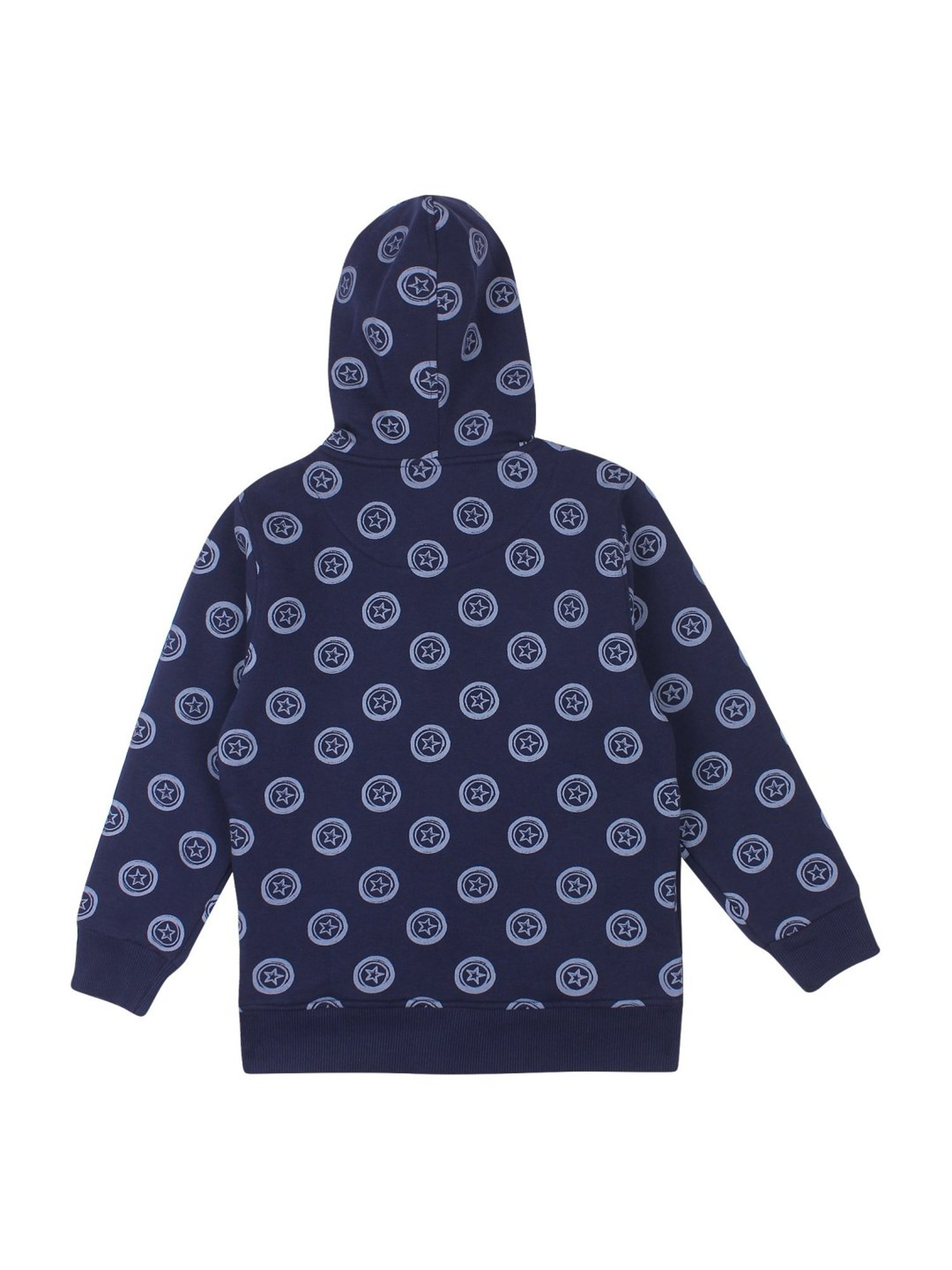 Proteens Kids Navy Cotton Printed Hoodie