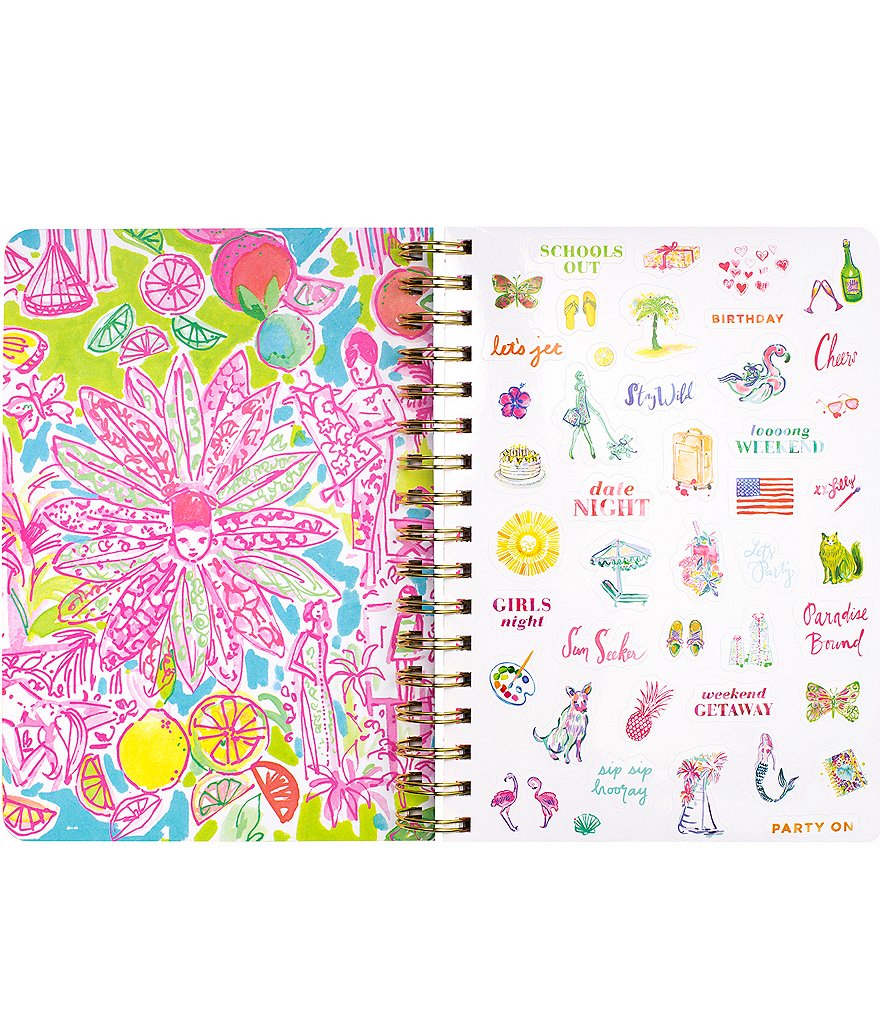 Lilly Pulitzer Cabana Cocktail 17 Month Large Agenda