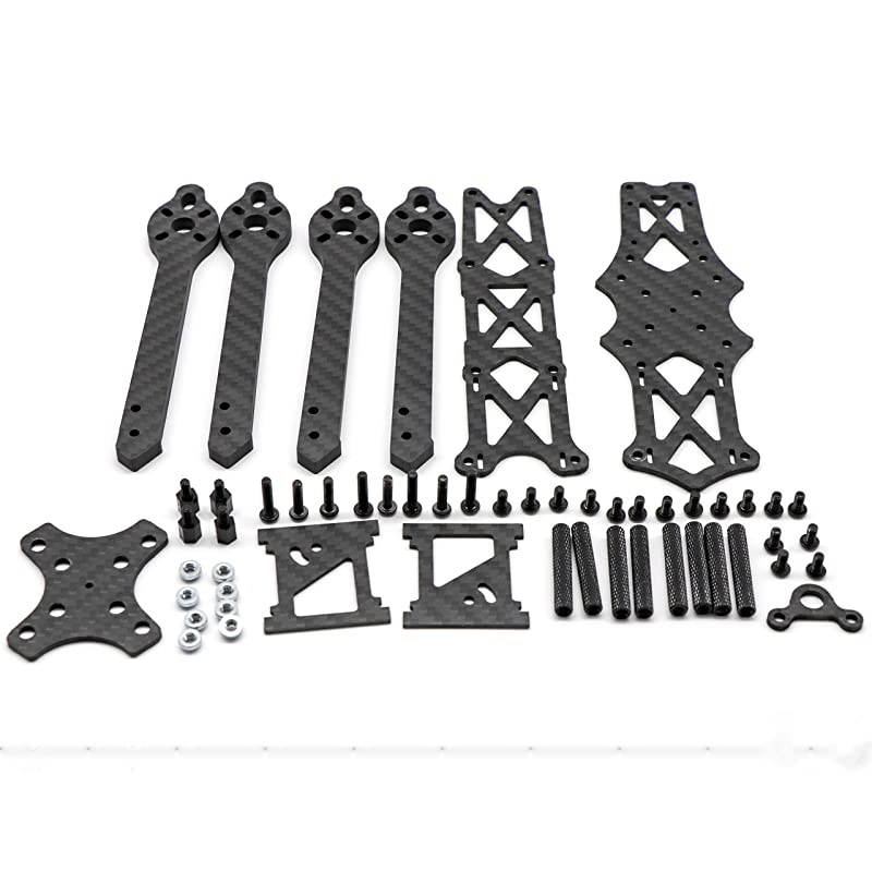 215mm FPV Racing Drone Frame 5 inch Carbon Fiber Quadcopter Frame Kit for Martian V with 5mm Arm+Lipo Battery Strap