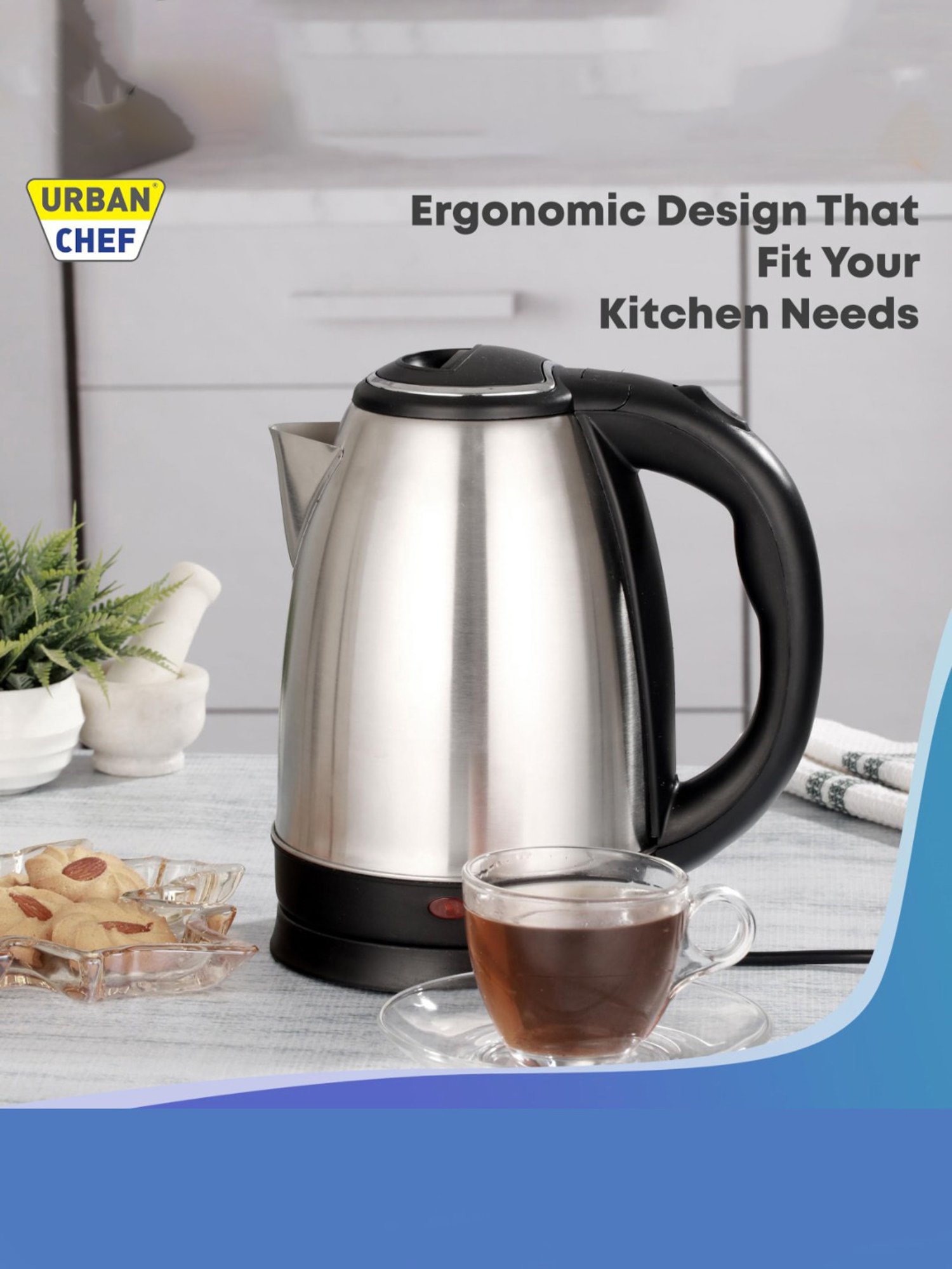 Pigeon by Stovekraft Swift Multi Cook Kettle 1.5L (Blue)