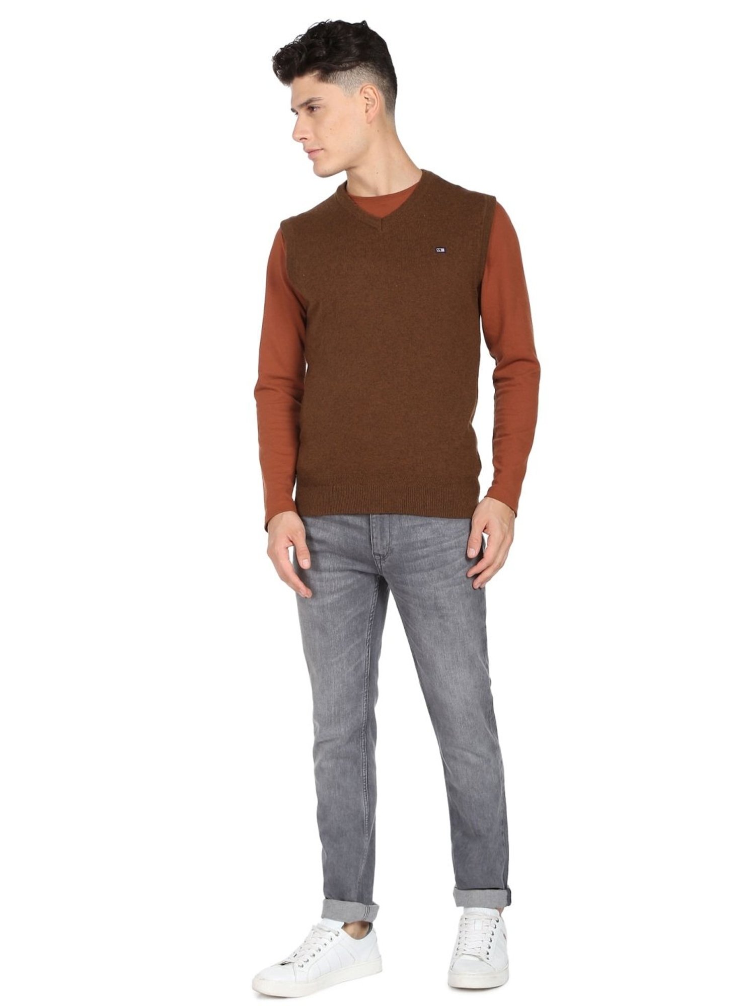 Arrow Sport Brown Regular Fit Sweater