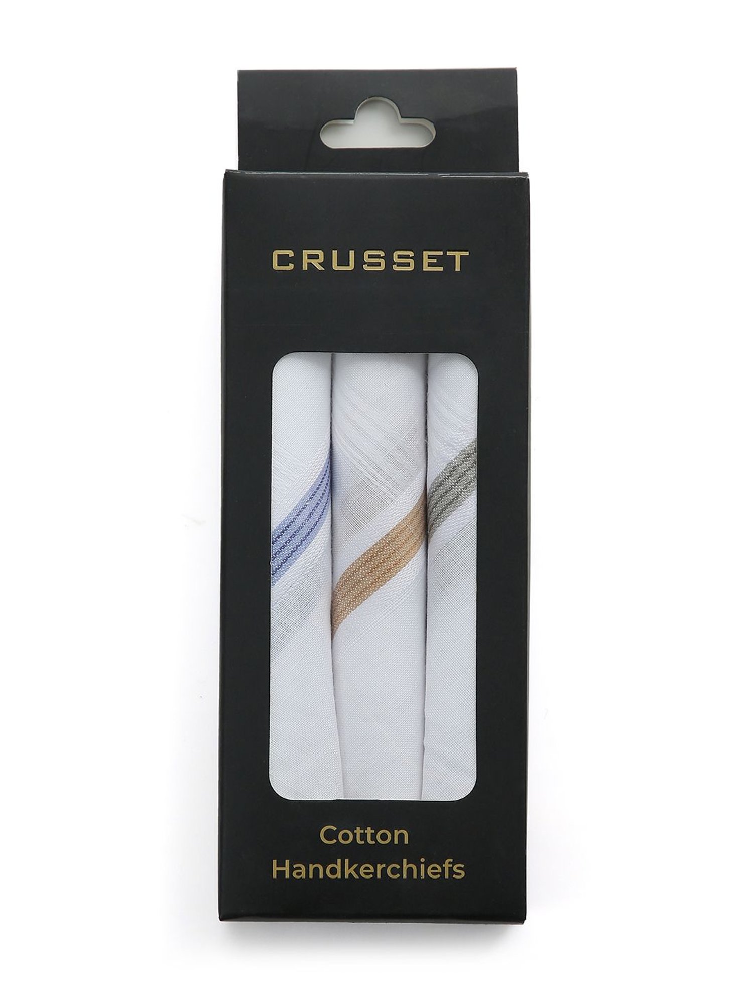Crusset White Cotton Handkerchiefs - Pack of 3