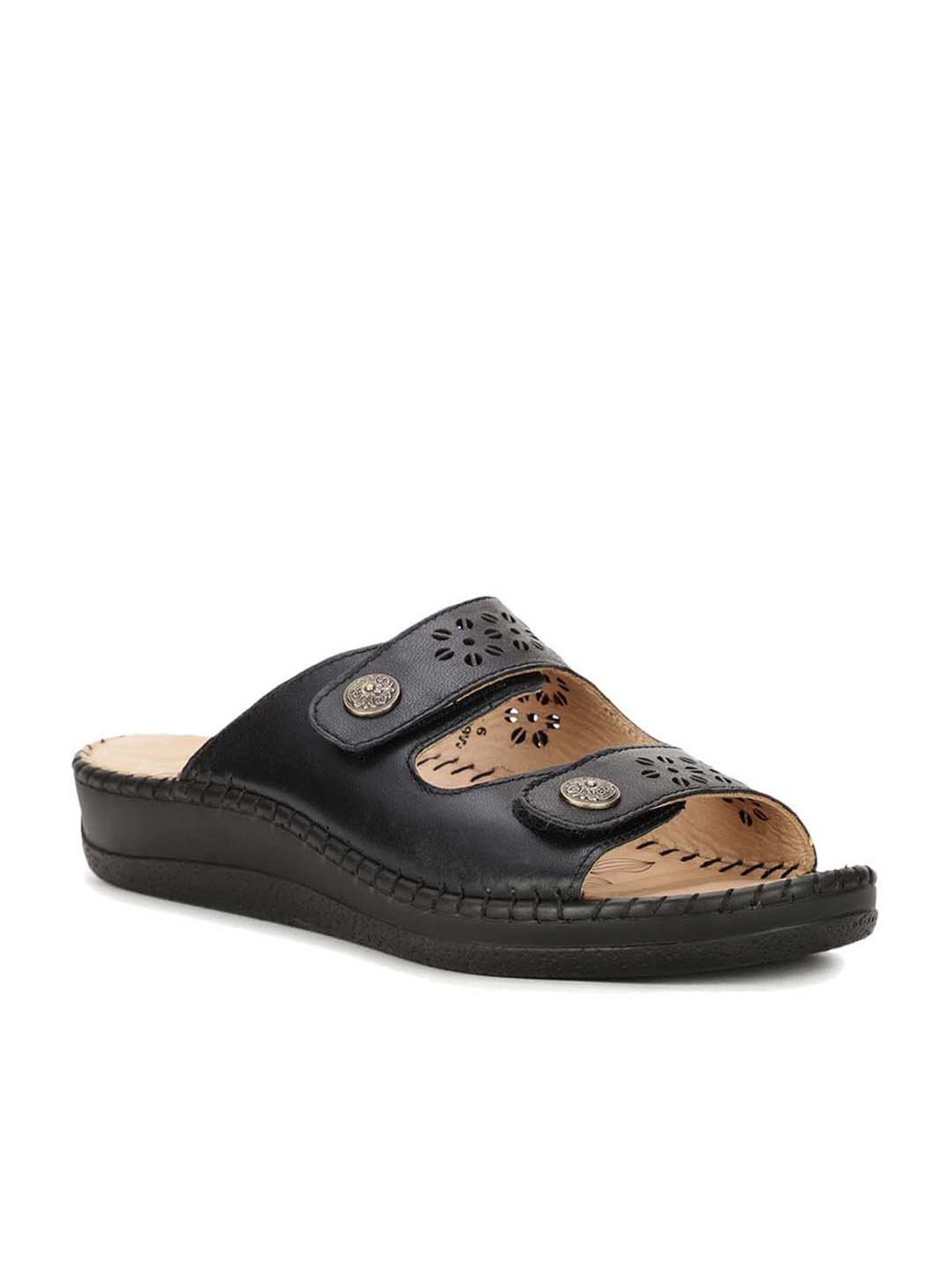 Scholl by Bata Women's Black Comfort Wedges