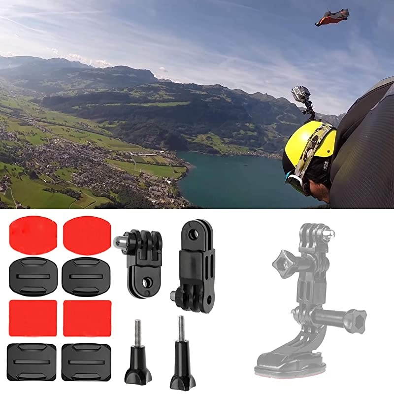 Flat Multifunction Mount kit and Adhesive Mounts to Your Helmet/Bike/Board/Car- Compatible with GoPro, DJI OSMO Cameras Accessories