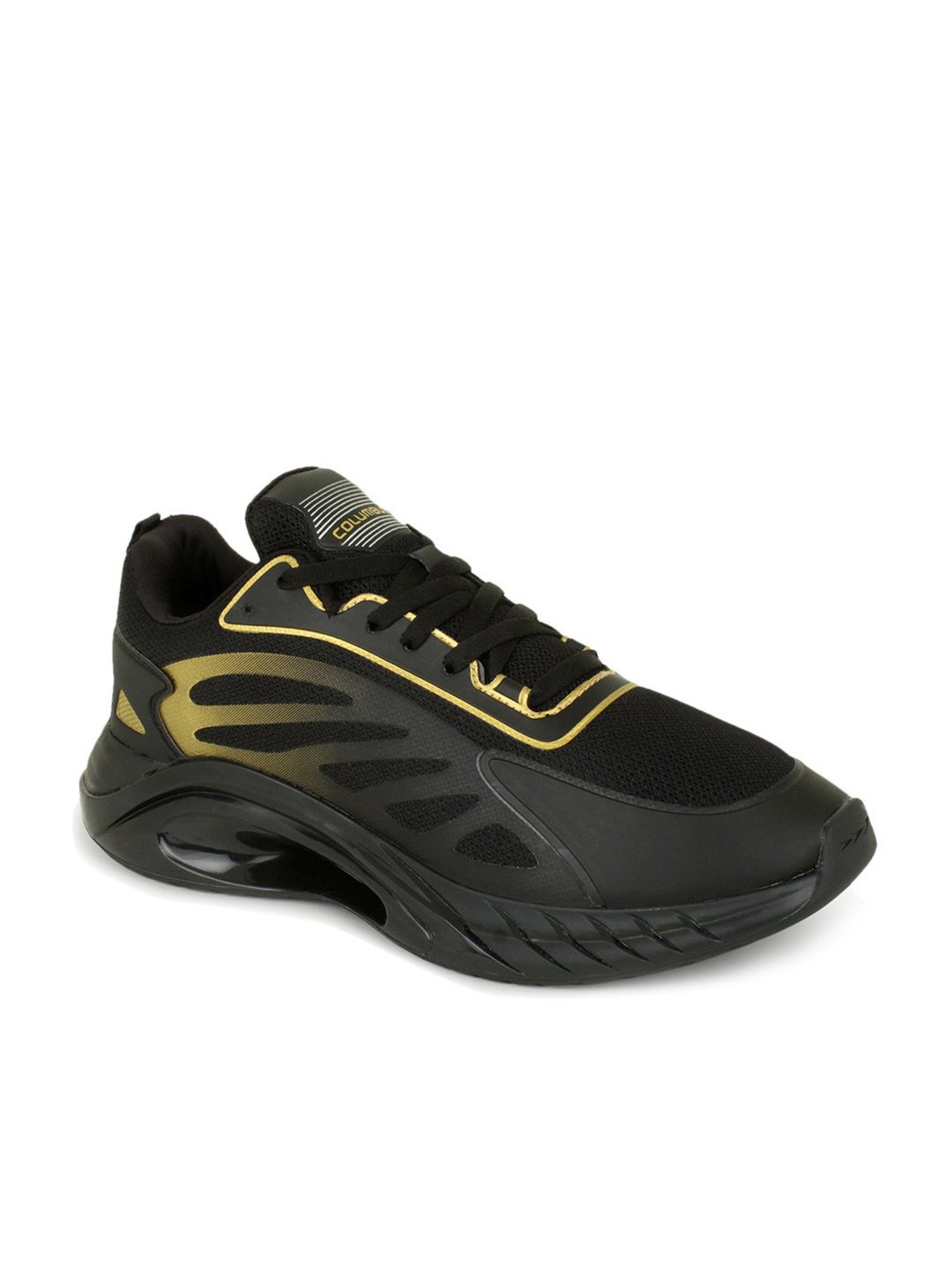 Columbus Men's Black Running Shoes