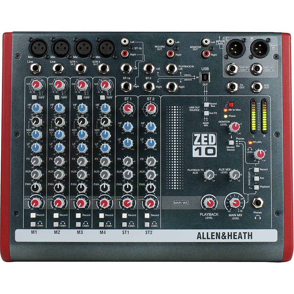 Allen & Heath ZED10 10 Channel USB Mixer