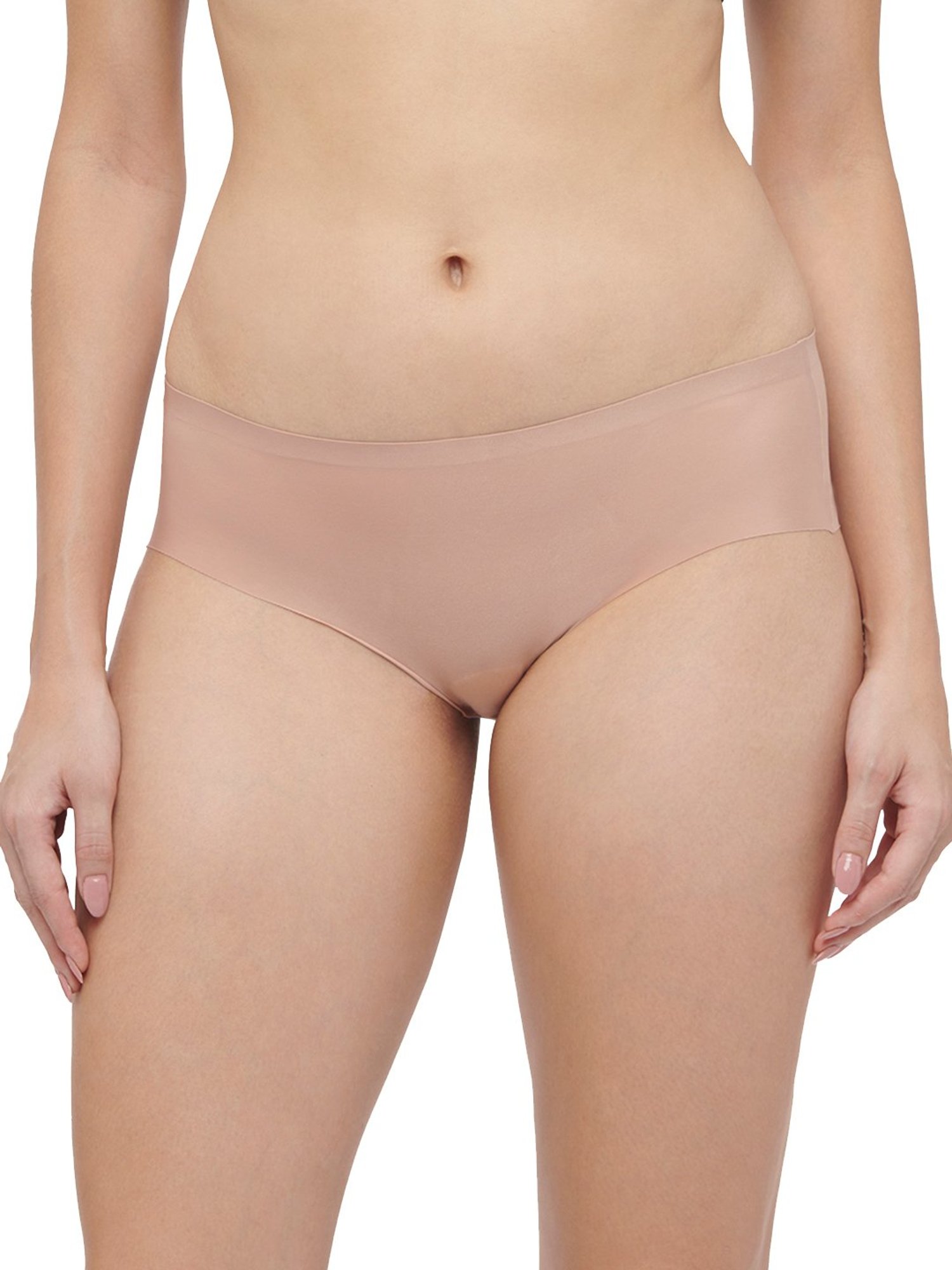 Triumph Beige & Purple Plain Hipster Panties - Pack Of 2