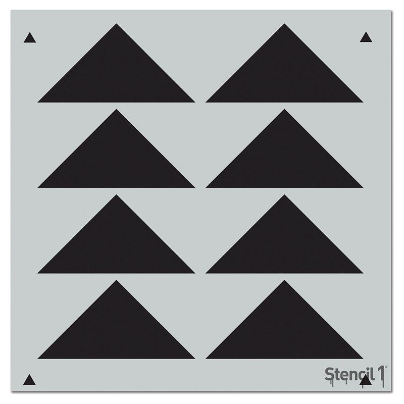 Stencil1 Triangles Aligned Repeating - Wall Stencil 11" x 11"