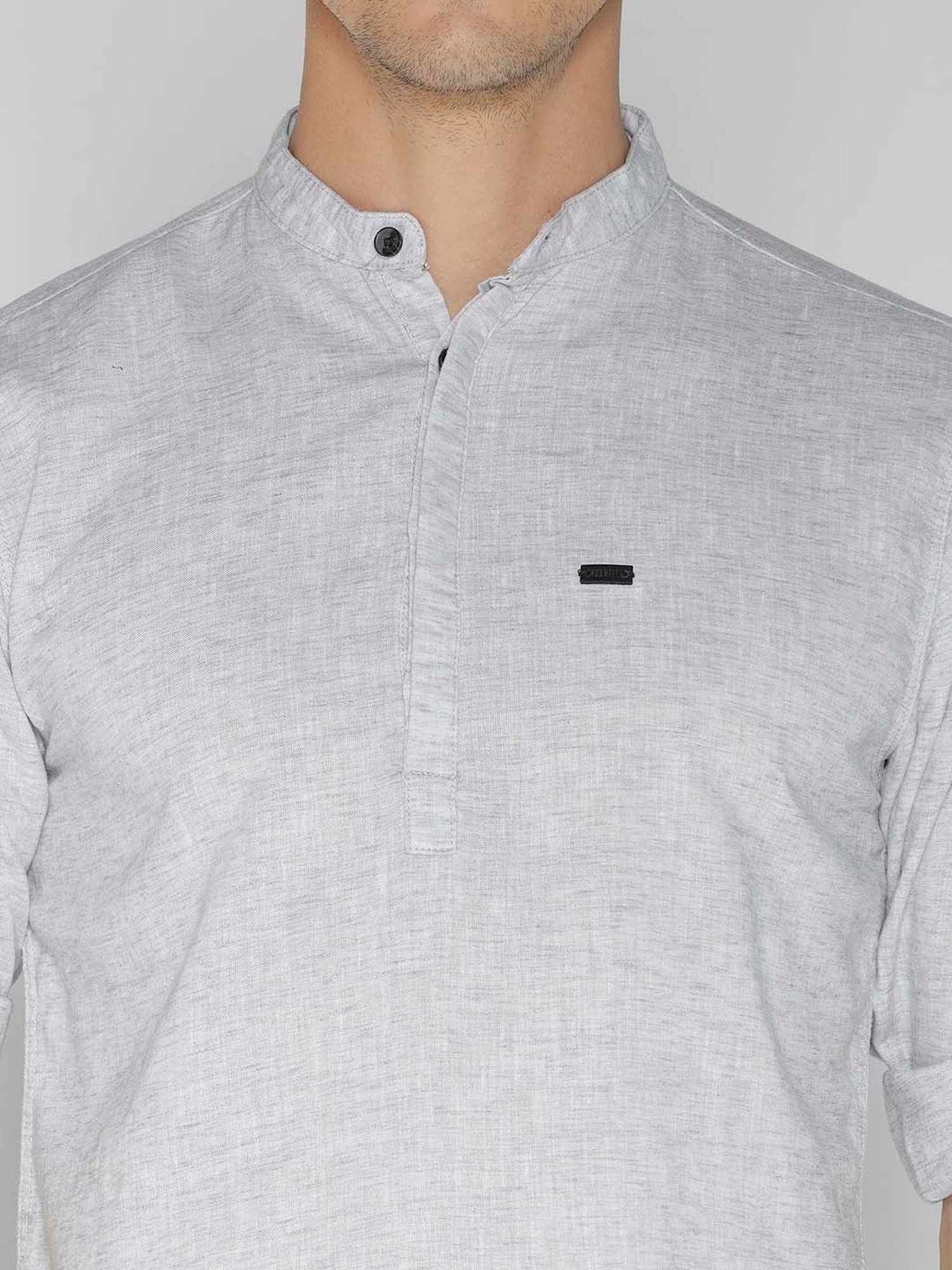 Identiti Light Grey Slim Fit Shirt