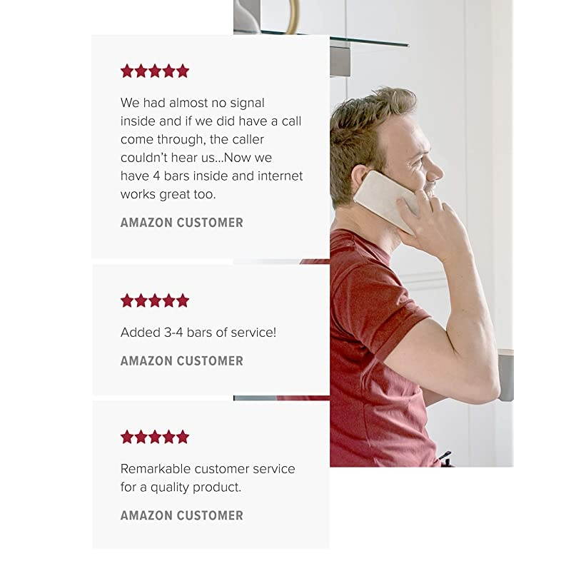 Home MultiRoom (470144) Cell Phone Signal Booster Kit | Up to 5,000 sq ft | All U.S. Carriers - Verizon, AT&T, T-Mobile, Sprint & More | FCC Approved