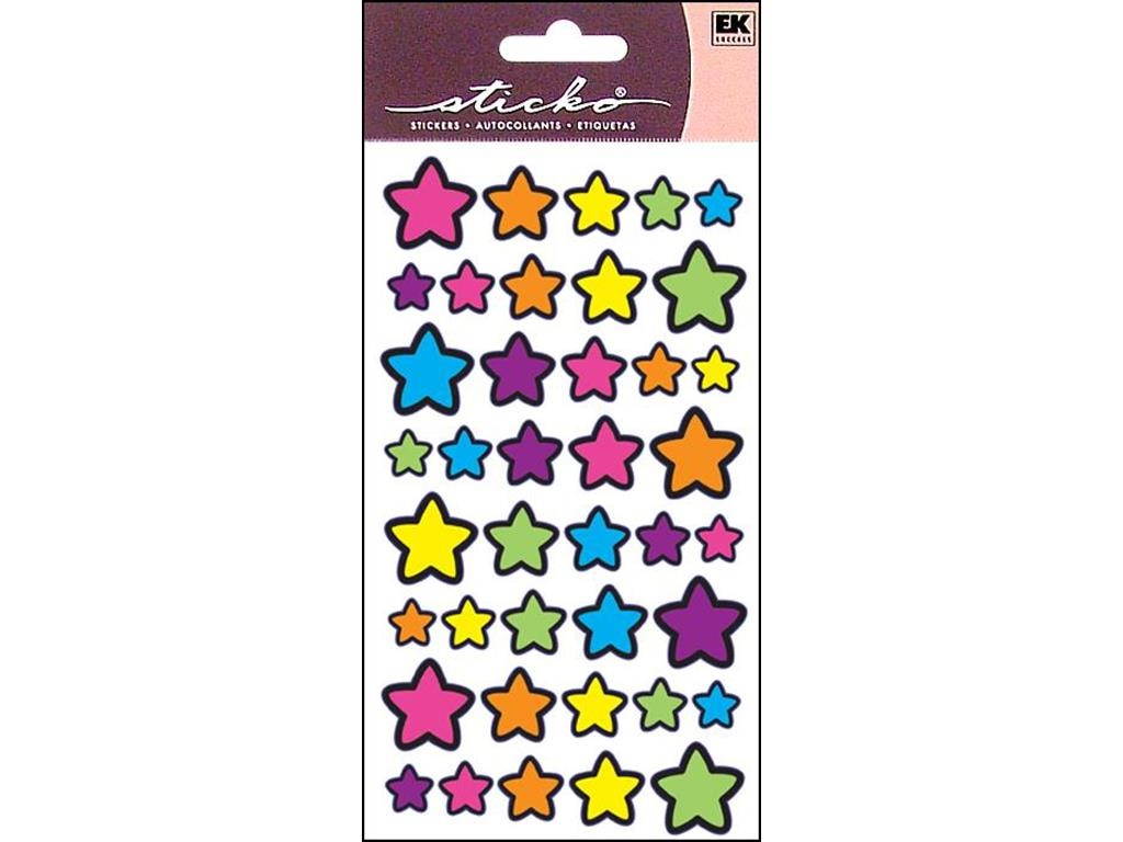 Sticko Classic Stickers-Technicolor Stars