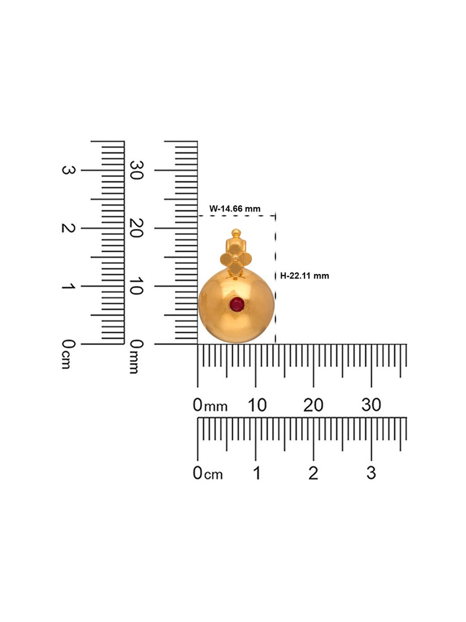 C.Krishniah Chetty 22k Gold Pendent for Unisex