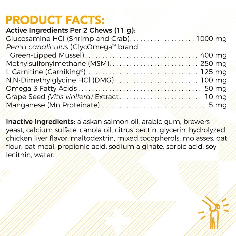 VetriScience Laboratories Golden Years Strength & Stability Joint Support for Senior Dogs Chicken Flavor Bite-Sized Chews