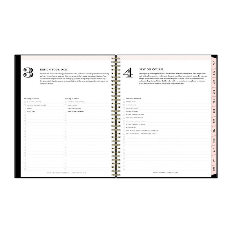 2021-22 Academic Planner 8.5" x 11" Flexible Plastic Cover Weekly/Monthly Wirebound Black - Day Designer