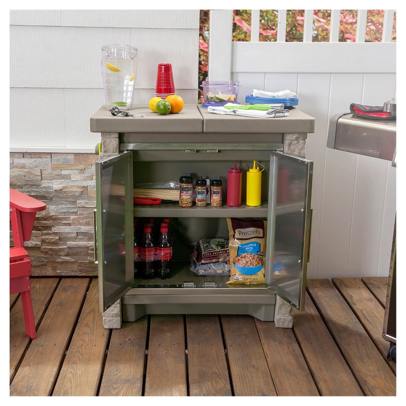 Stonefront Patio Collection Cooler & Storage - Step2