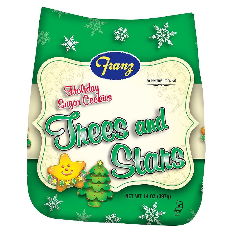 Franz Bake Shoppe Trees & Stars Holiday Sugar Cookies - 14oz