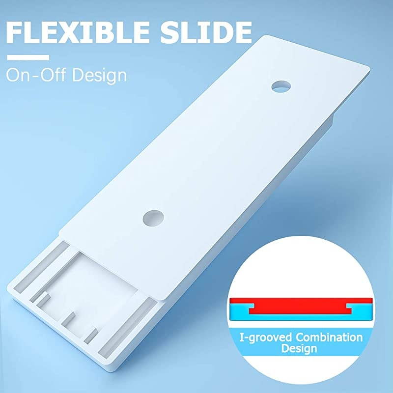 Pack Small Power Strip Holder Surge Protector Wall Mount Self Adhesive Cable Management System for Computer Desk Organize TV Wall Kitchen Entertainment System Home or Office