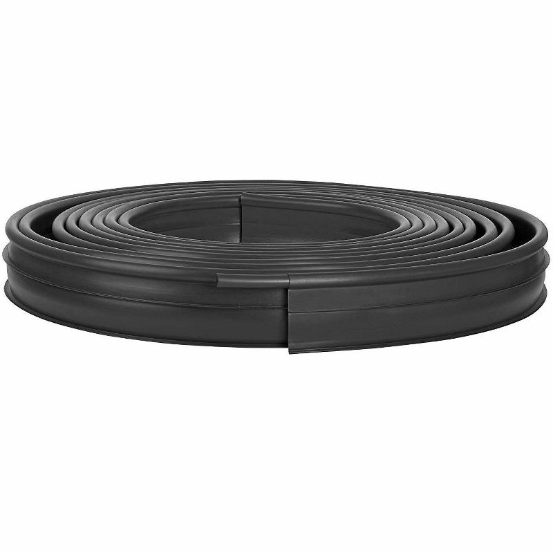 Suncast Professional Grade Dig In 60 Foot Landscape Edging Roll, Black (8 Pack)
