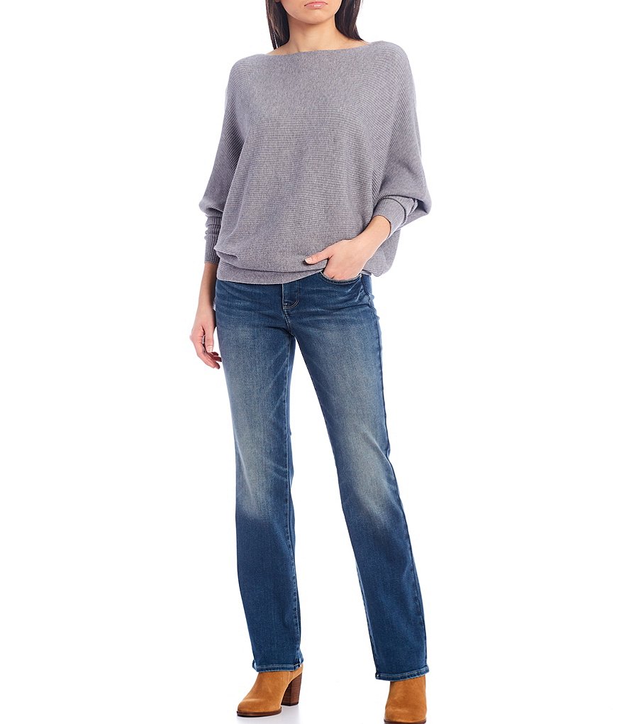 NYDJ Marilyn Straight Leg Mid Rise Denim Jeans