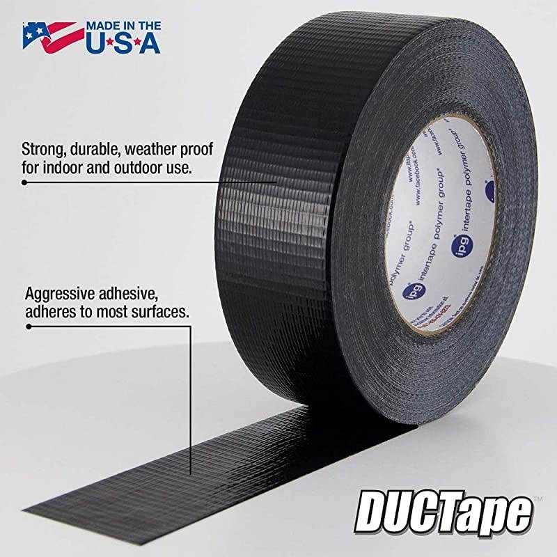 JobSite DUCTape, Colored Duct Tape, 1.88" x 60 yd, Black (Single Roll)