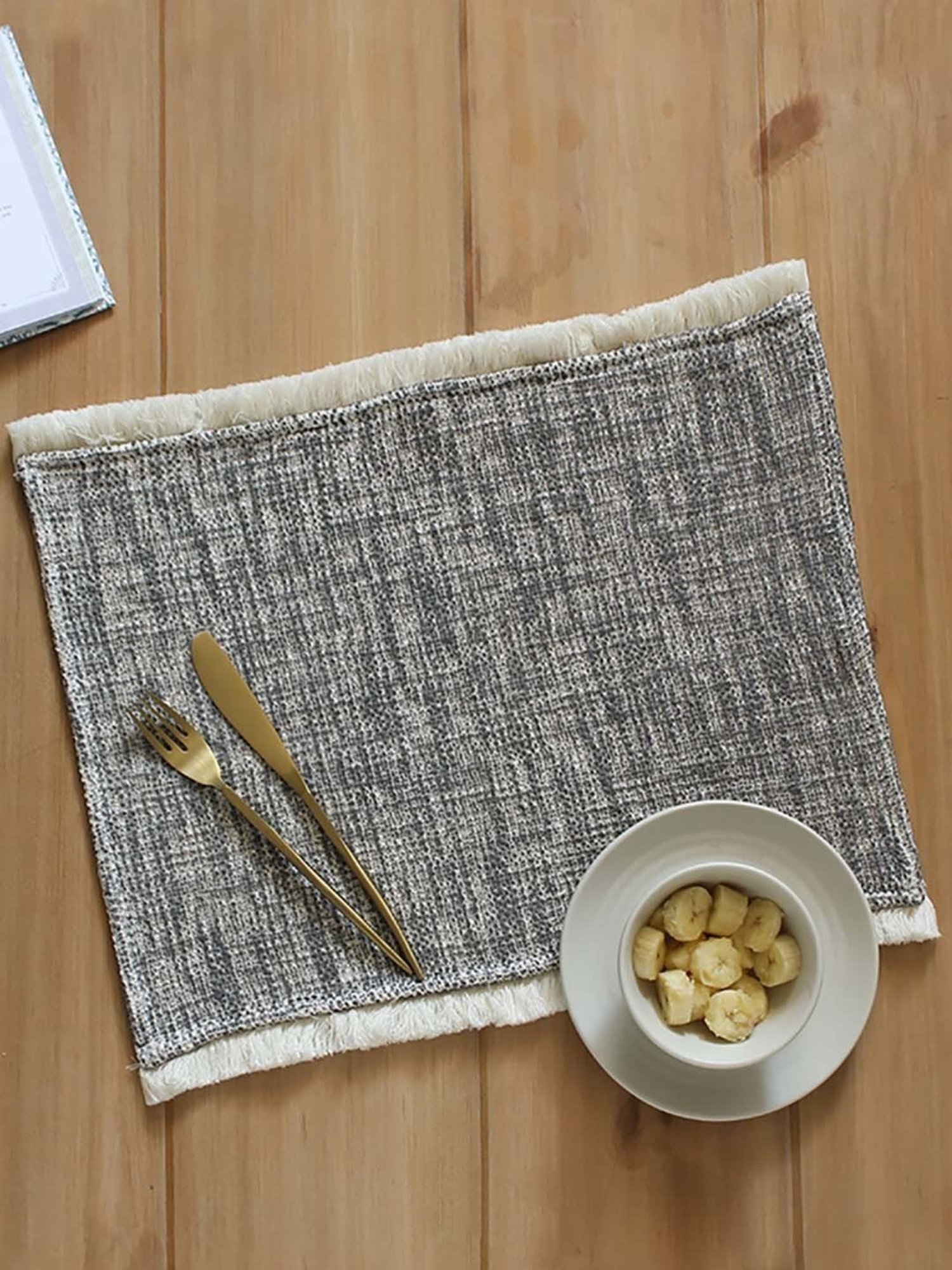 House This Matsya Vala Black Cotton Placemat